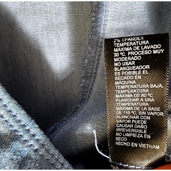 Denim Blue Womens Off-Shoulder Button-Up Bodysuit By Denim Blvd - Size S - Picture 6 of 10